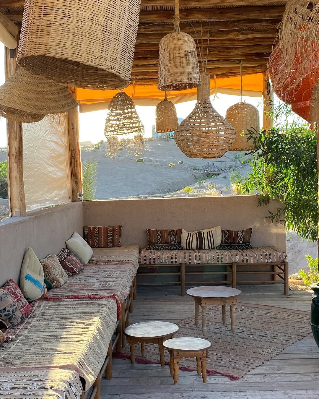 Morning view at Inara Camp in the Agafay Desert