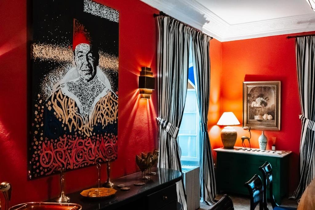 Boutique Hotel Lalla Soulika elegant room with Moroccan decor in Tangier