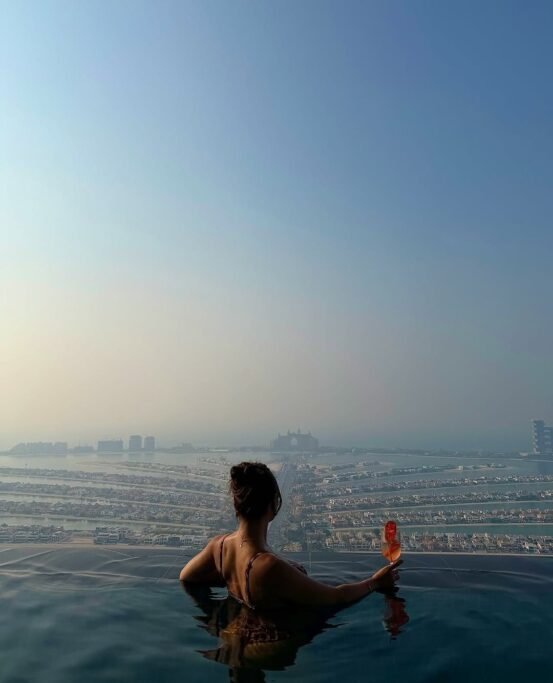 AURA SkyPool Dubai infinity pool with panoramic views over Palm Jumeirah