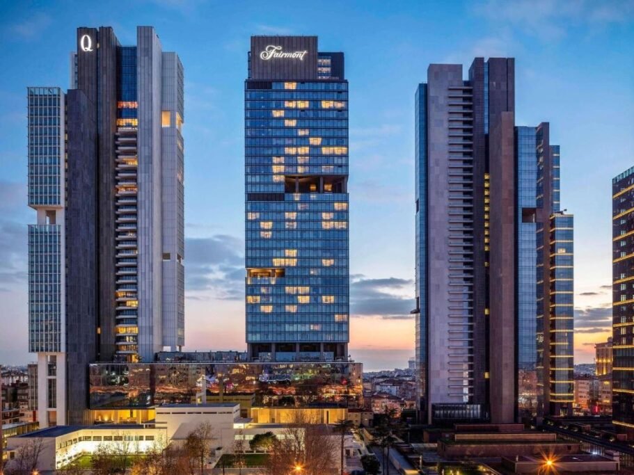 Fairmont Quasar Istanbul sleek guest room in Şişli on the European side