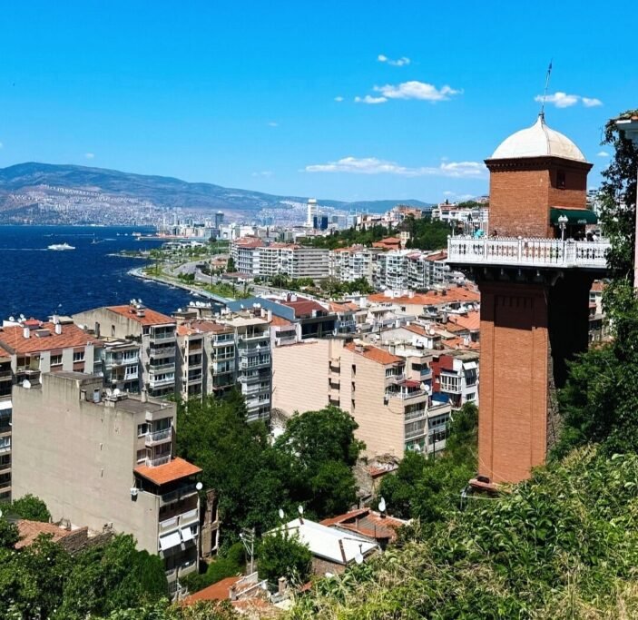 Historic Elevator in Konak with views over Izmir