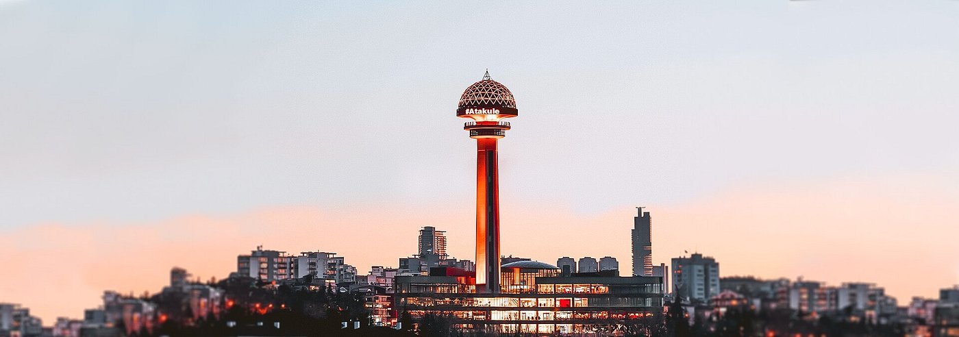 Atakule Tower in Cankaya district in Ankara