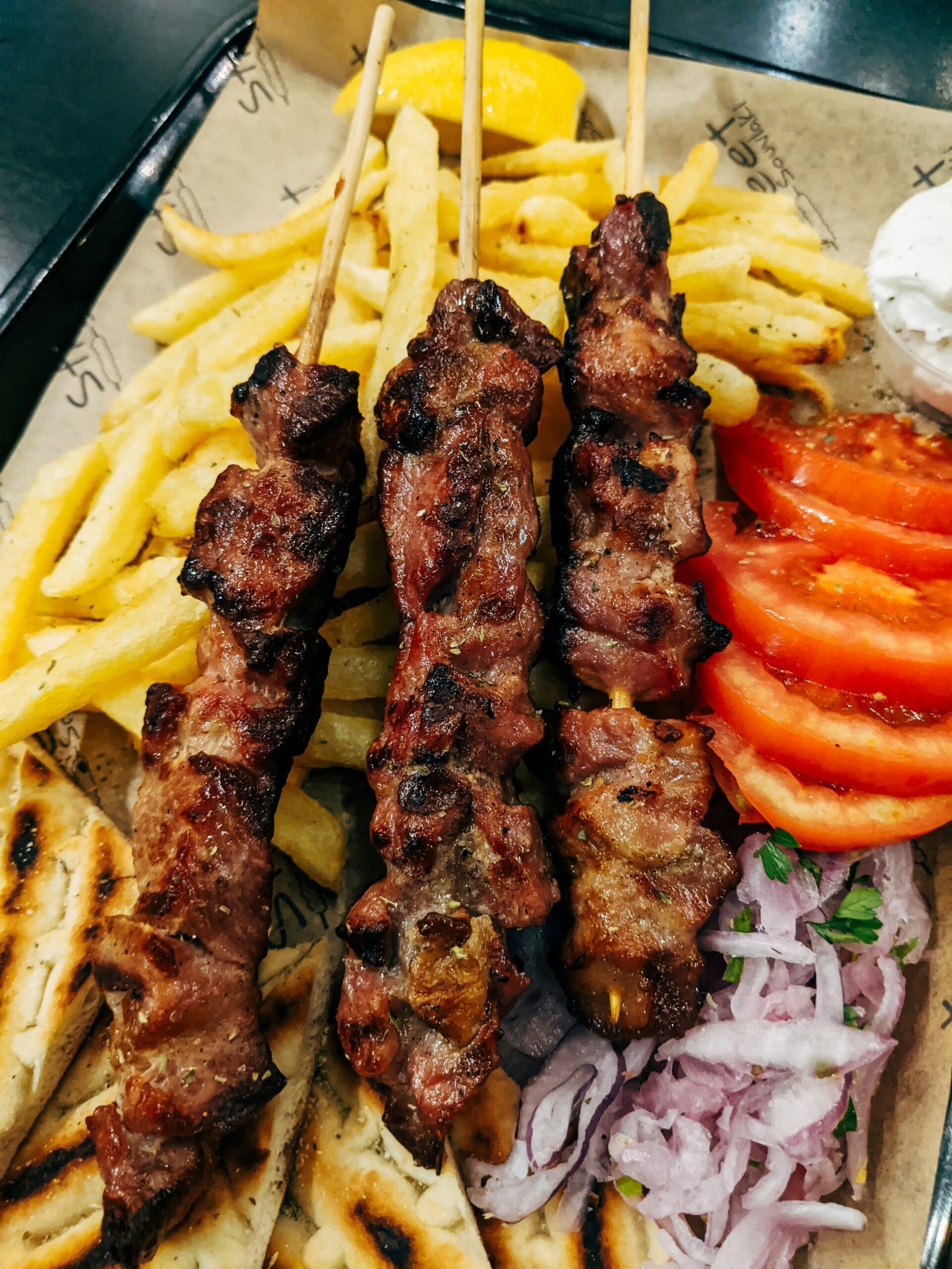 Fresh Turkish pide served at a casual restaurant in Marmaris