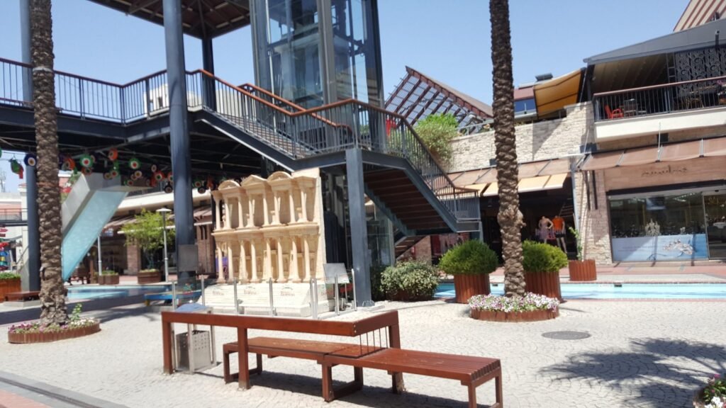 Forum Bornova open-air shopping center in Izmir with shops and outdoor walkways