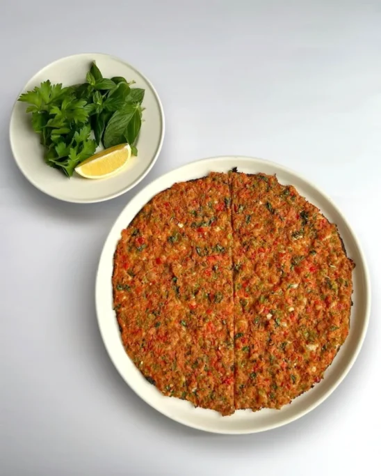 Seraf Valley Mahmutbey lahmacun with modern Anatolian restaurant presentation