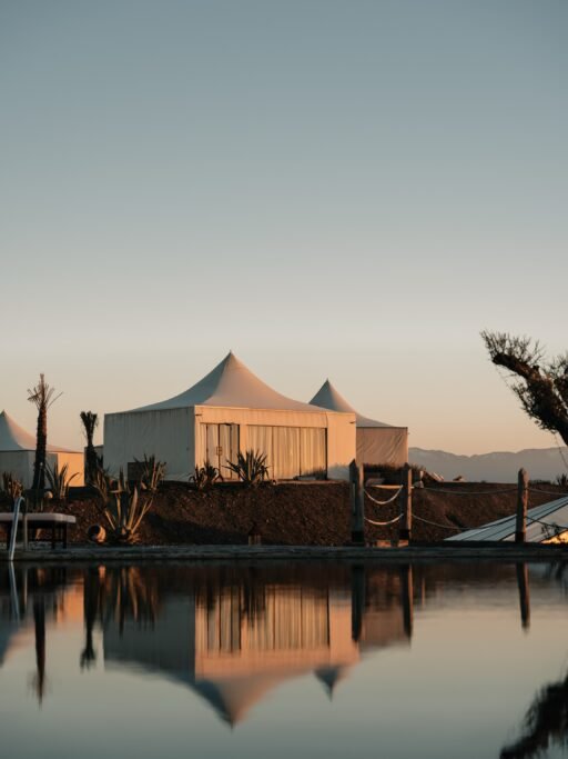 Luxury tented accommodation at The White Camel in the Agafay Desert