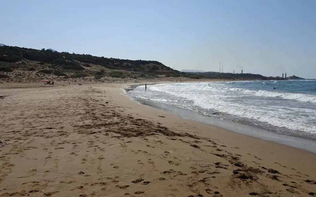 Natural shoreline at Alagadi Turtle Beach near Kyrenia in Northern Cyprus