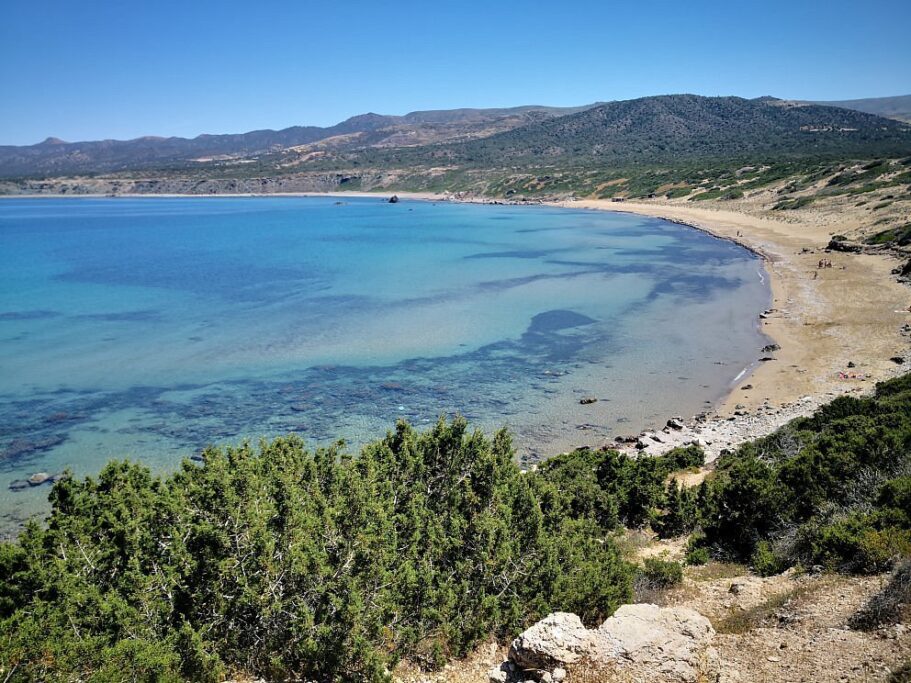 Remote Lara Beach in the Akamas Peninsula turtle conservation area